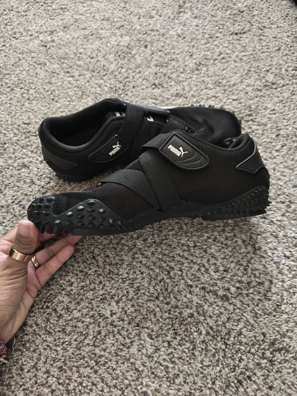 Puma Kids Black and White Spike Track Sneakers